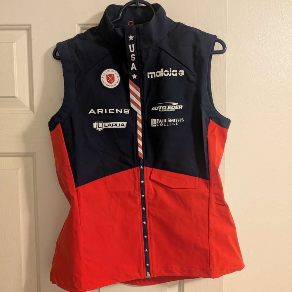 Malo Navy and White Vest